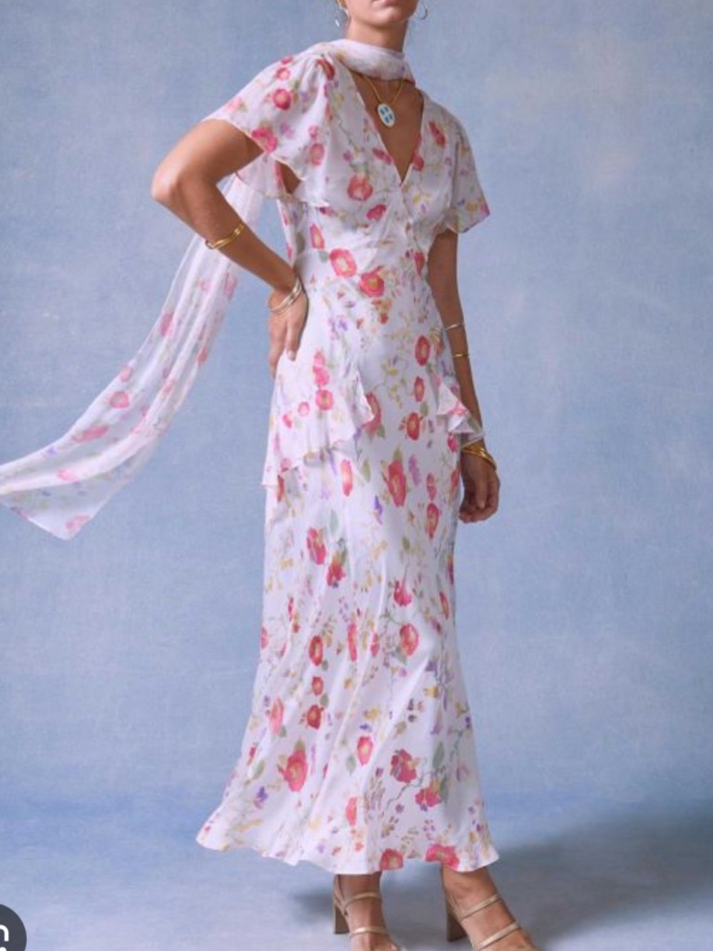 RIXO Evie floral maxi dress